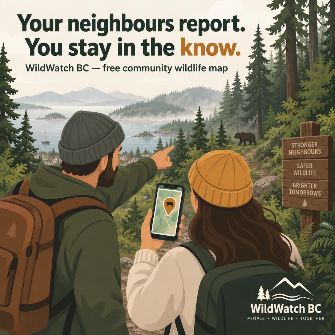 WildWatch BC — Your neighbours report — community poster