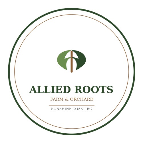Allied Roots Farm & Orchard — Allied Roots logo — circular farm & orchard mark