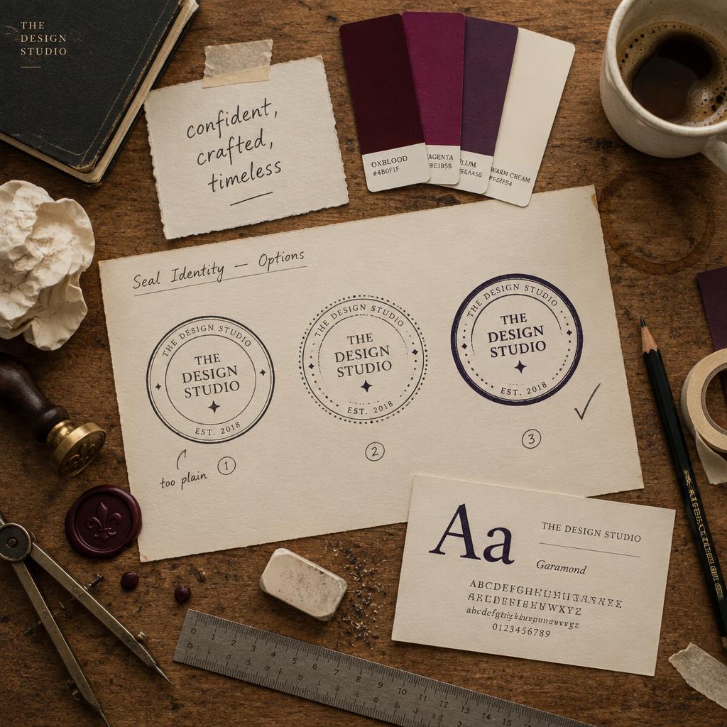768 Design House — Inspiration table — seal options and proofs