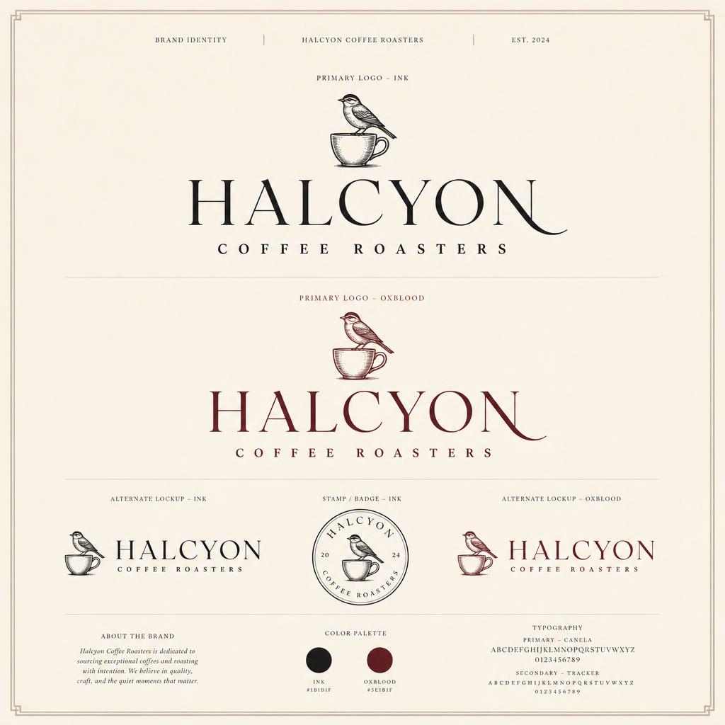 Halcyon Coffee Roasters — Logo & brand identity