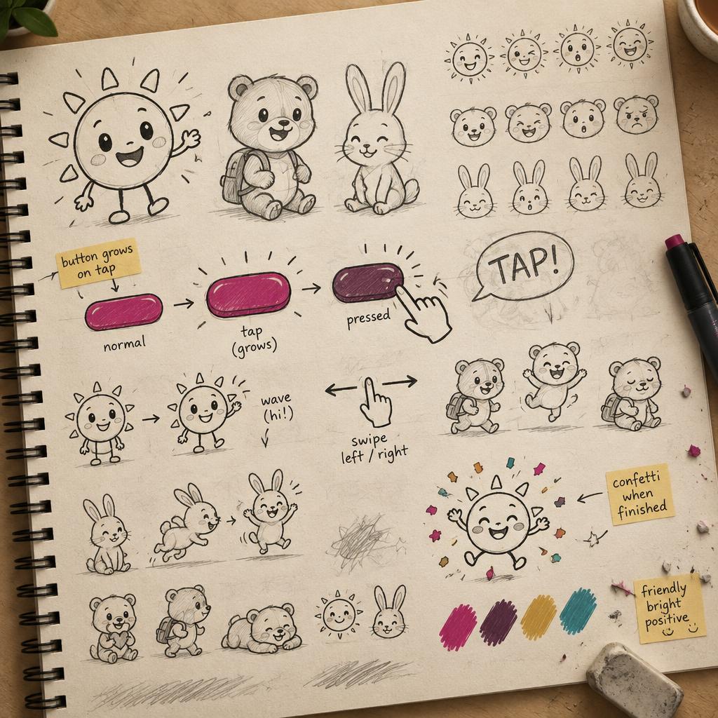Youth Horizons — Drawing the cartoons — characters, expressions and how every button feels